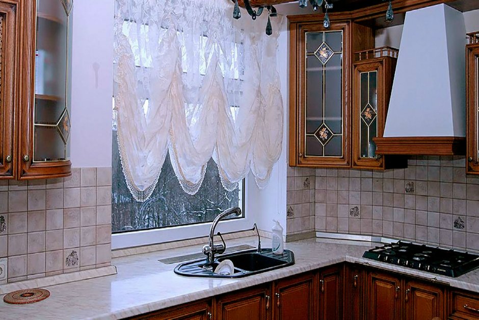 Французские шторы на кухню
