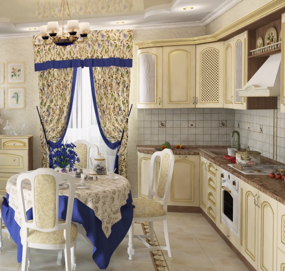 Шторы на кухню короткие