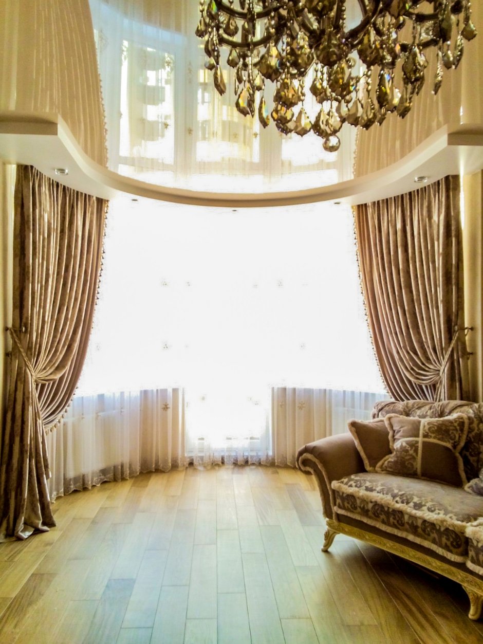 Бархатные шторы в современном интерьере гостиной (64 фото)