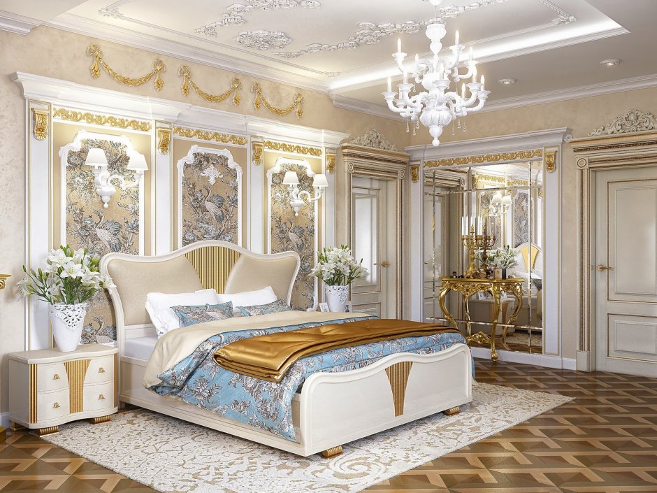 Богатый интерьер спальни