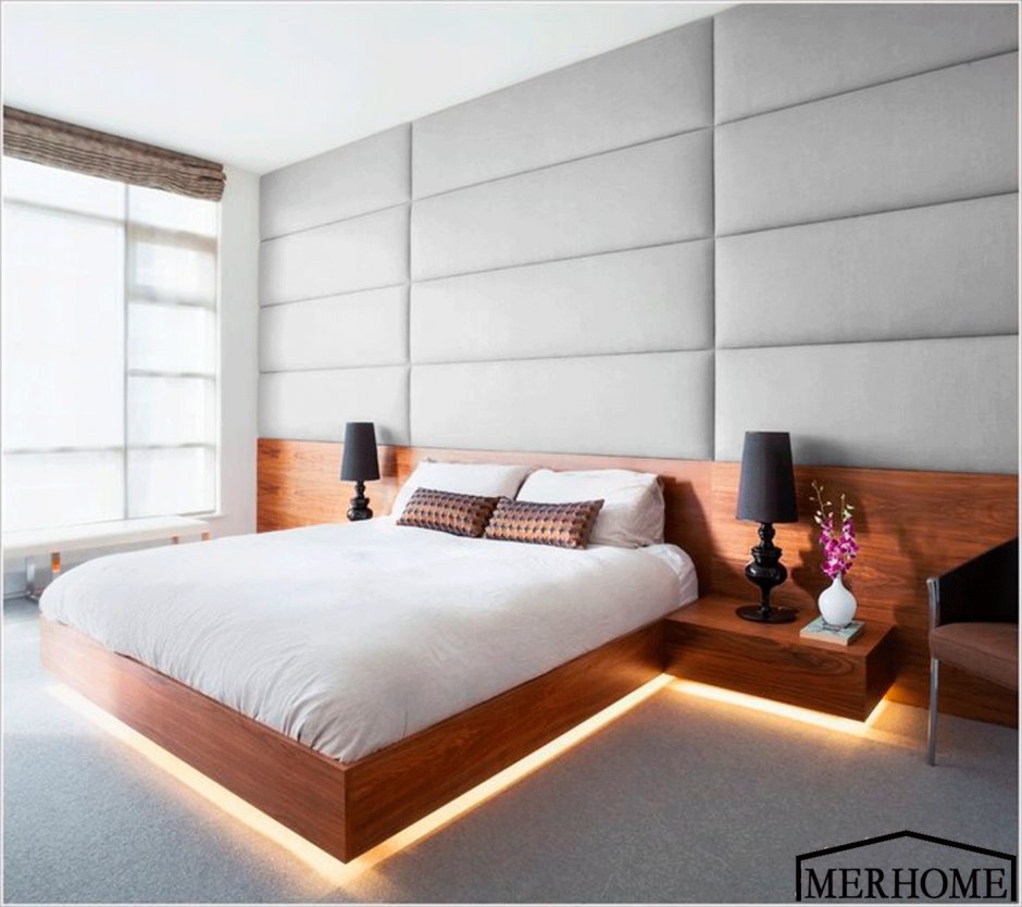 Подсветка кровати в спальне