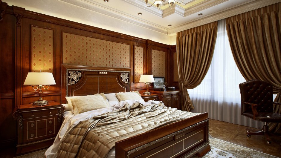 Спальня в стиле английской классики