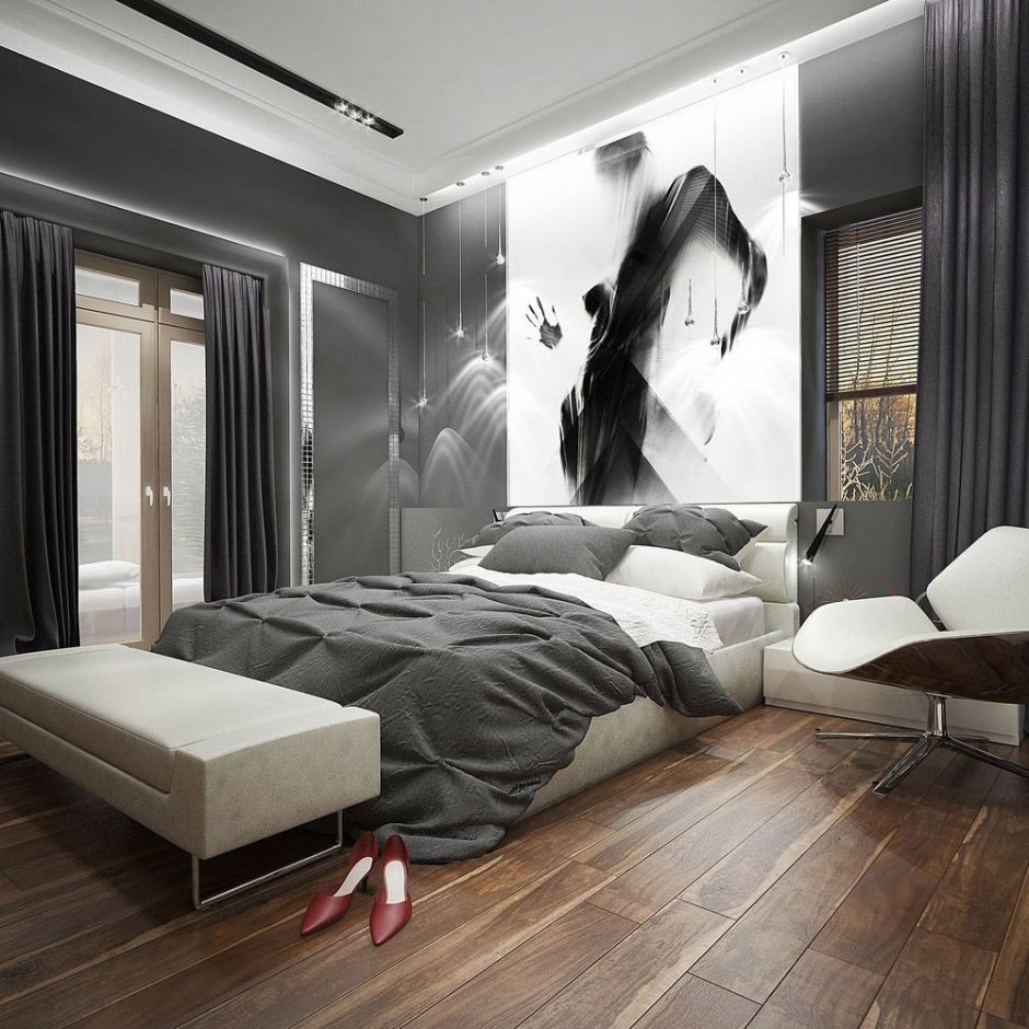 Мужская спальня в современном стиле