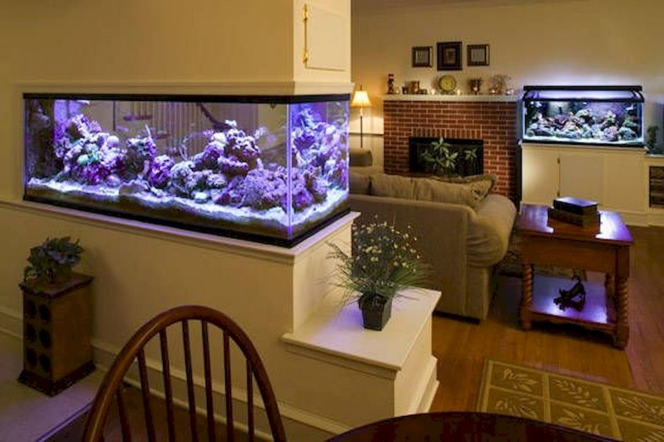 Современные кухни с аквариумом