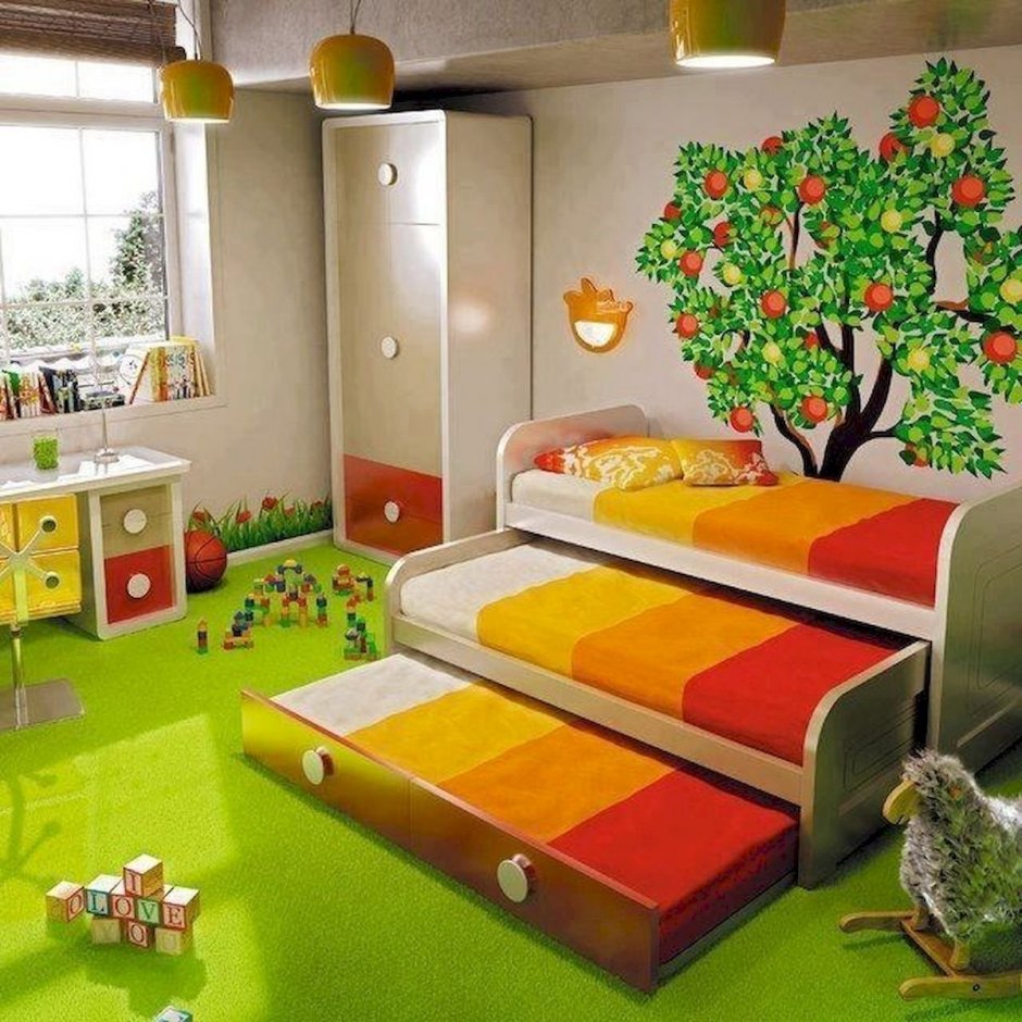 Украшение спальни в детском саду