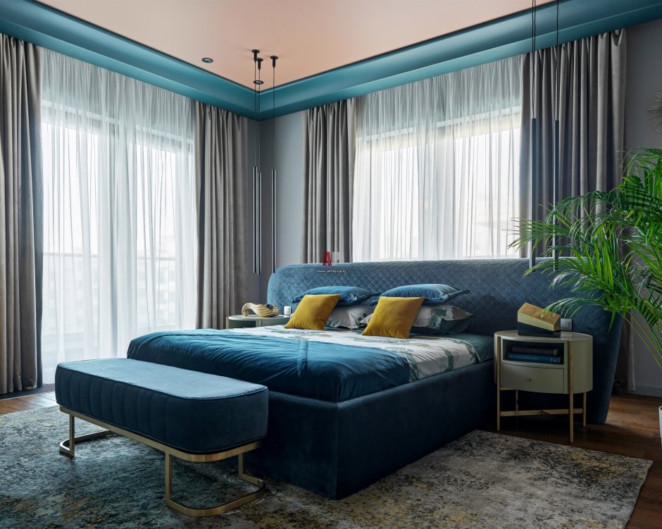 Дизайн интерьера спальни в квартире в современном стиле