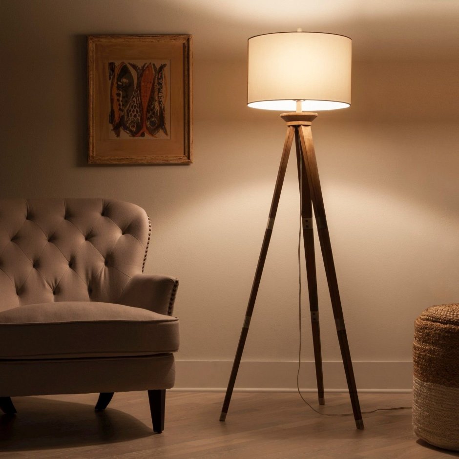 Modern Wooden Floor Lamp (lb-10026)