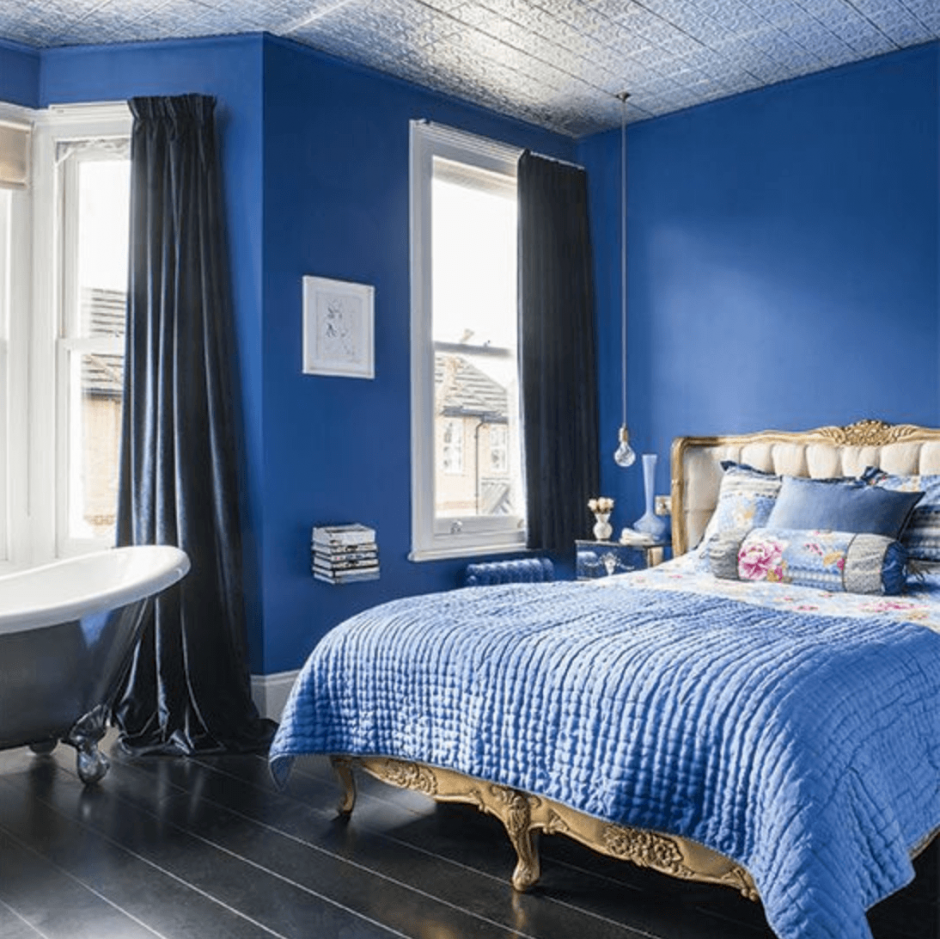Синяя спальня Эстетика