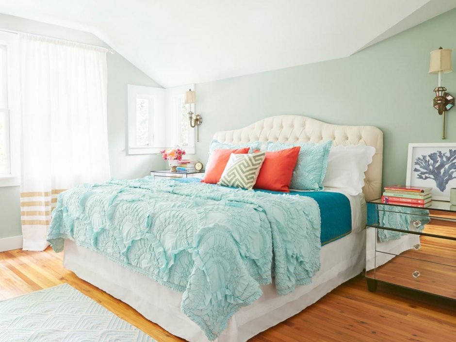 Decorating ideas Bedroom Turquoise Velvet