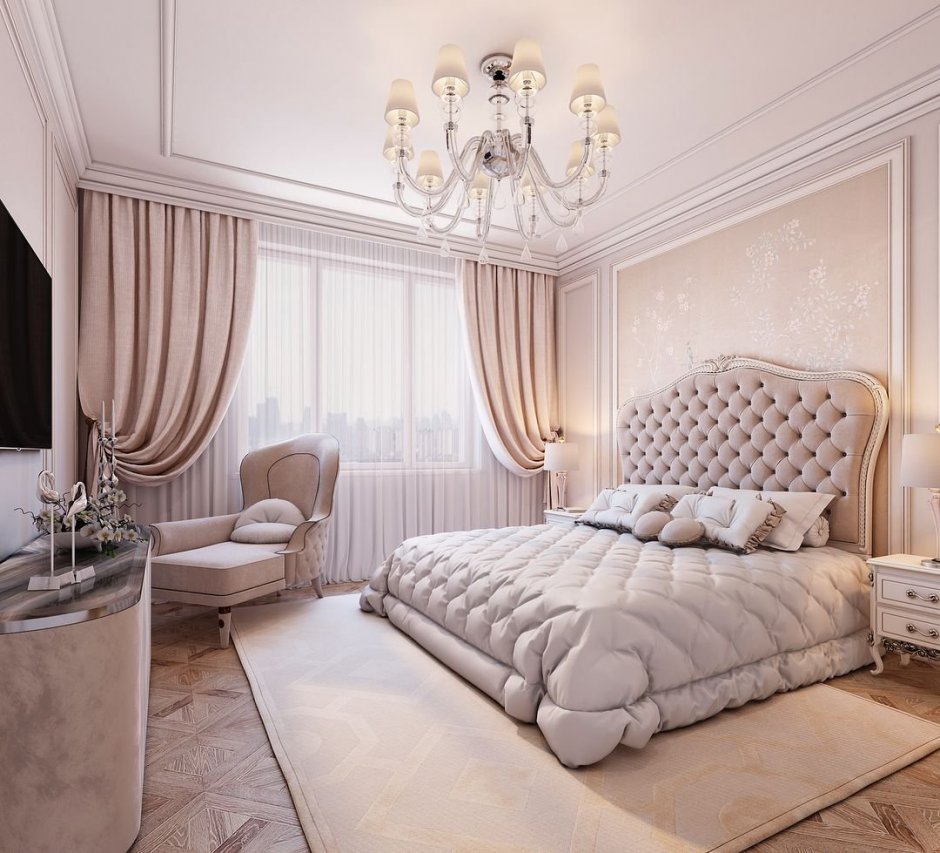 Спальня в современной классике стиле