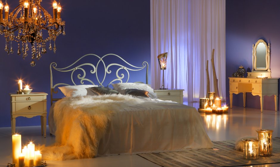 Романтичный интерьер спальни