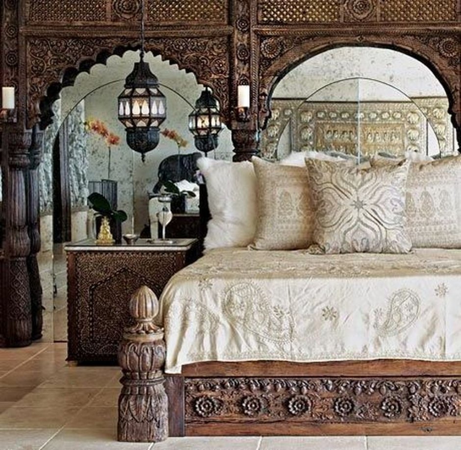 Спальня индийском стиль современная