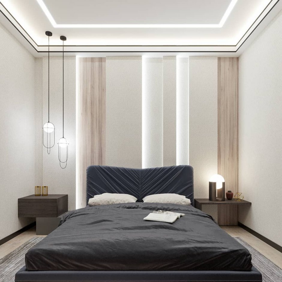 Спальня в комнате без окон