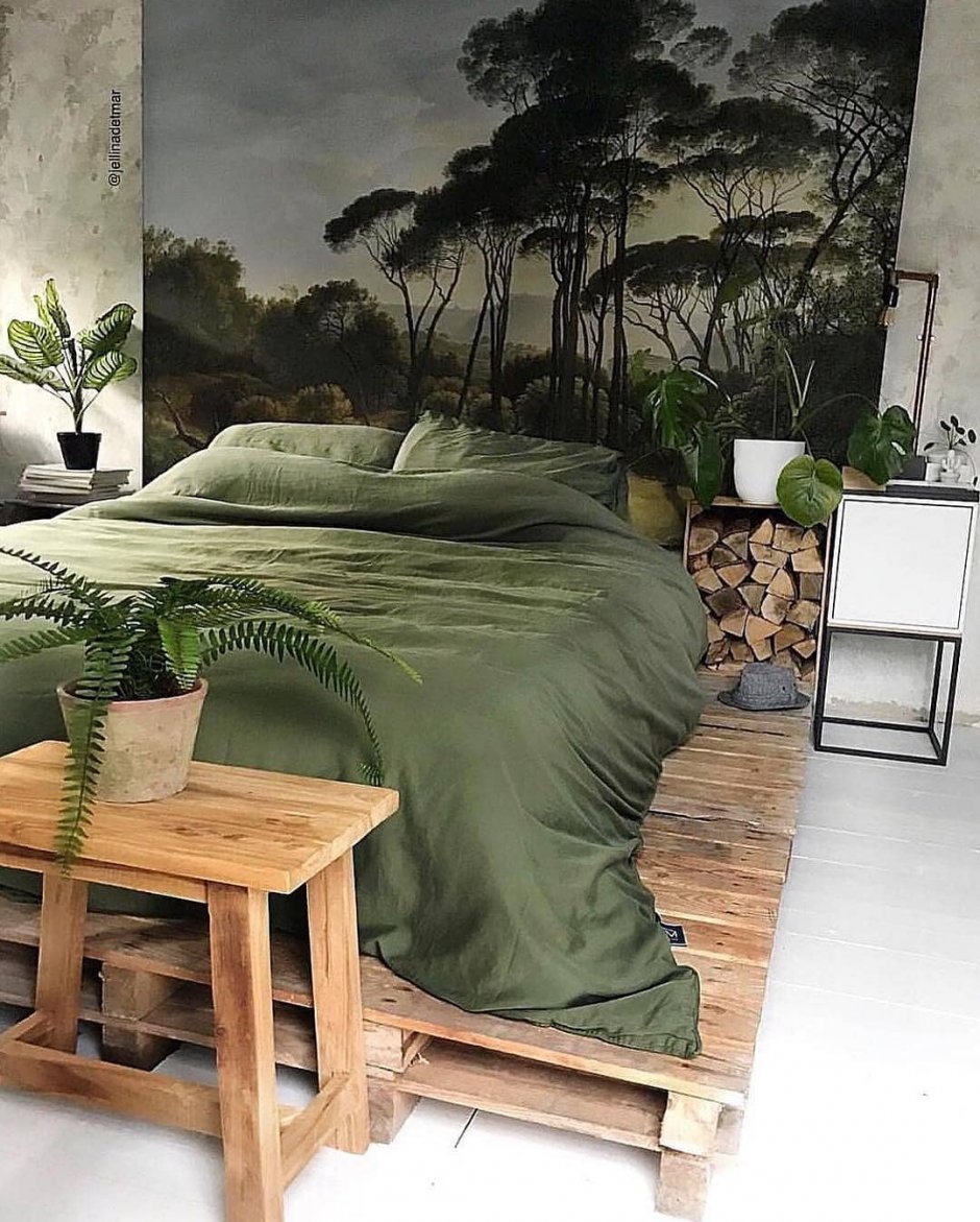 Дизайн спальни для девочки с джунглями