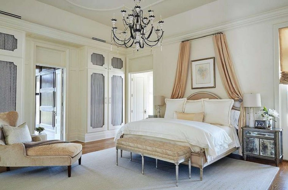 Французский стиль в интерьере спальни (33 фото)