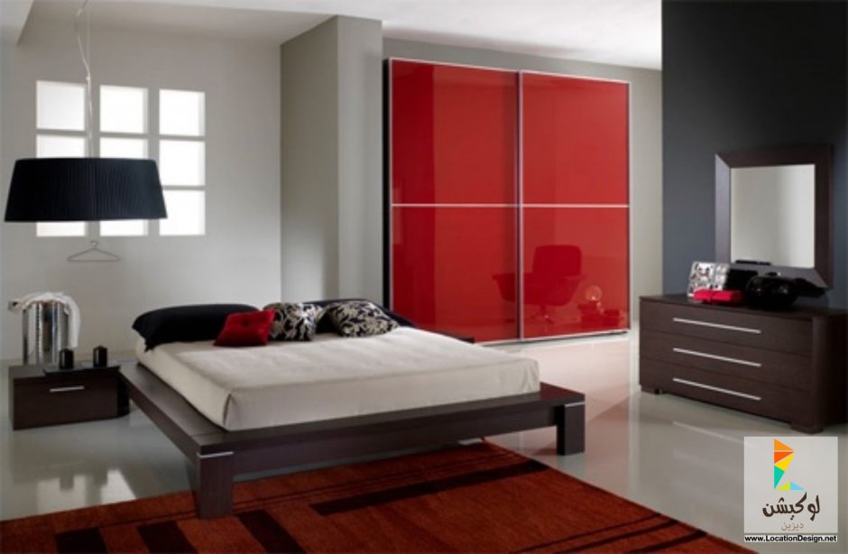 Спальня венге с красным