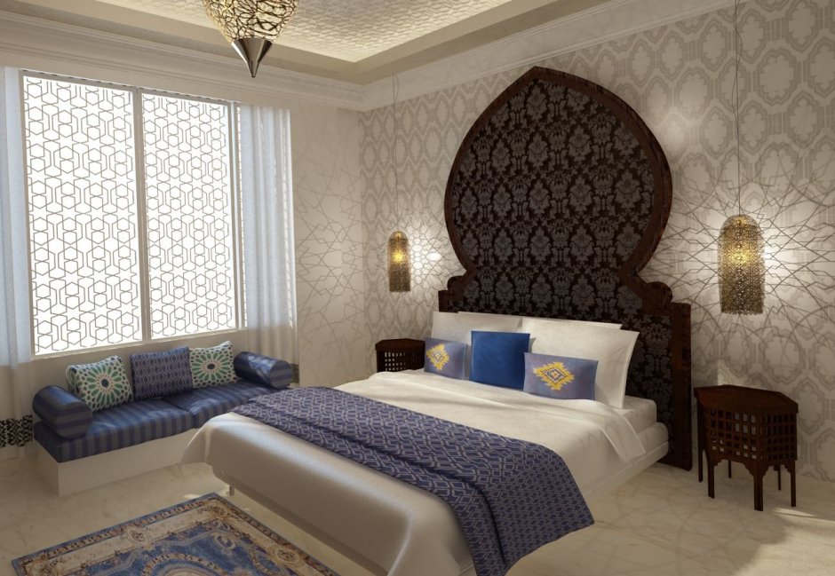Современная спальня в марокканском стиле