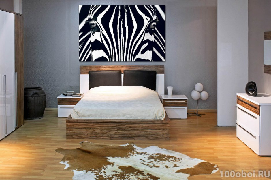 Фотообои на стену зебры в спальню