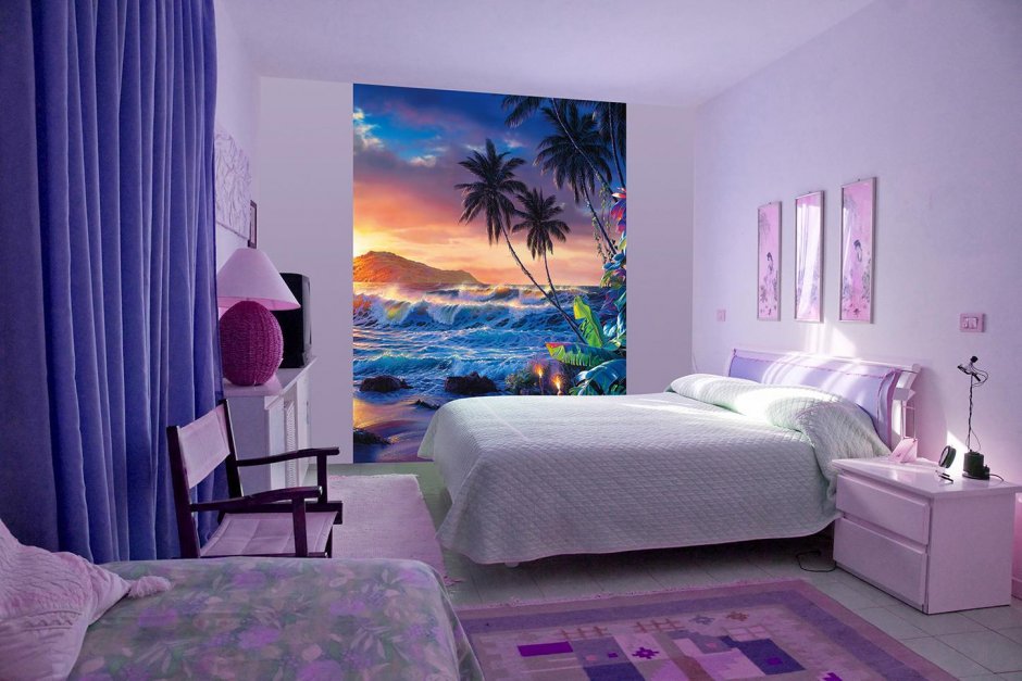 Фотообои море на стену в спальню