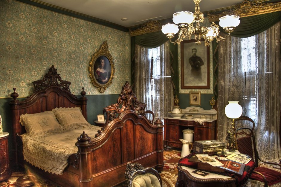 Англия Викторианская эпоха дом аристократа спальня