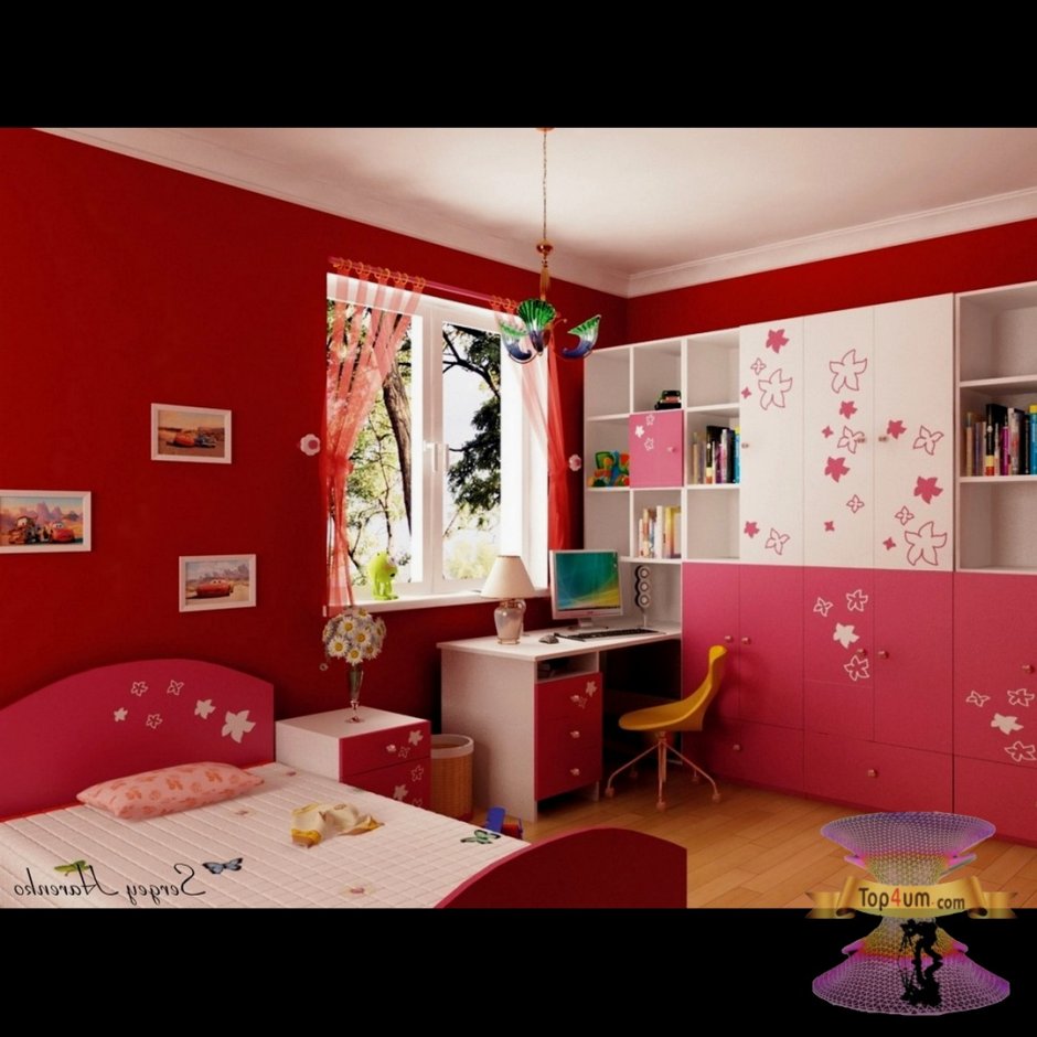 Стильные цвета детской комнаты для девочки