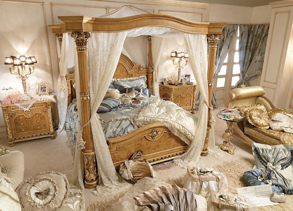 Богатая спальня в эльфийском стиле