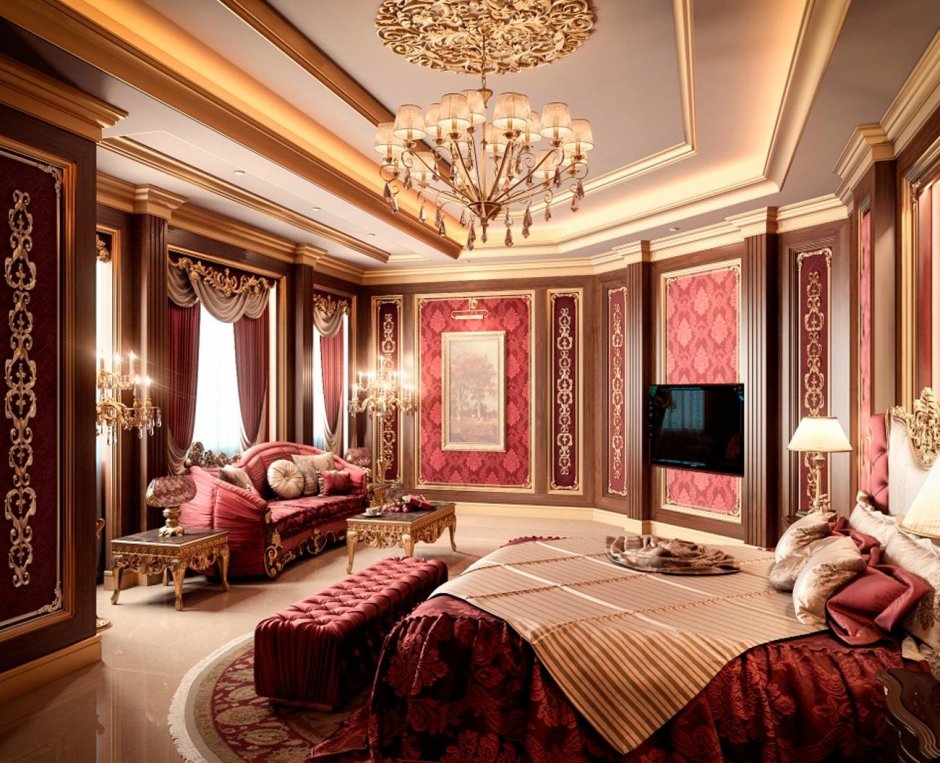 Богатая спальня