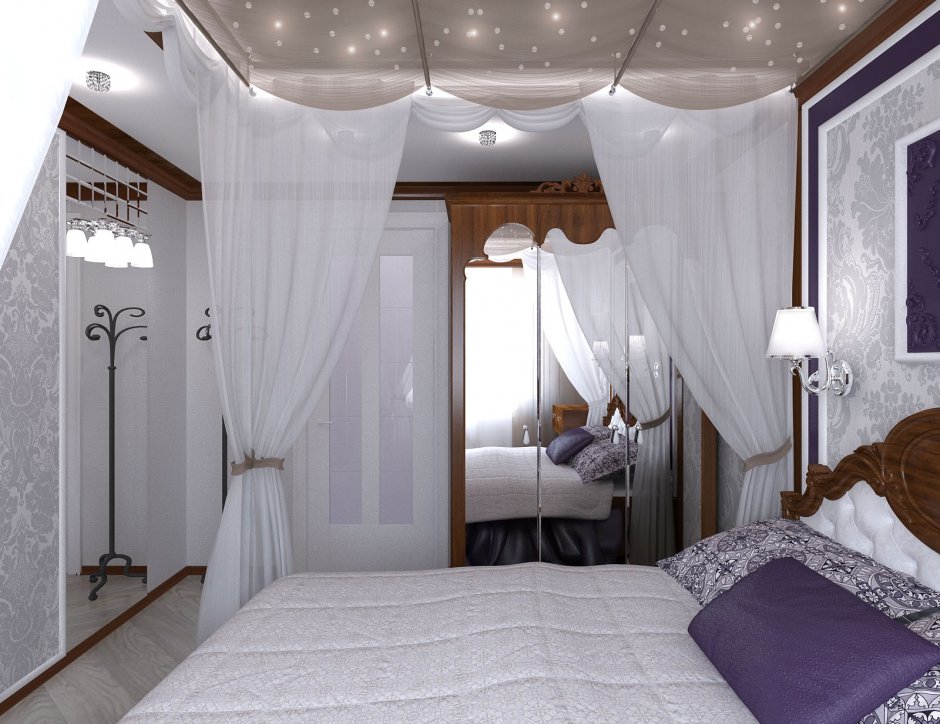 Современная спальня с балдахином 2020