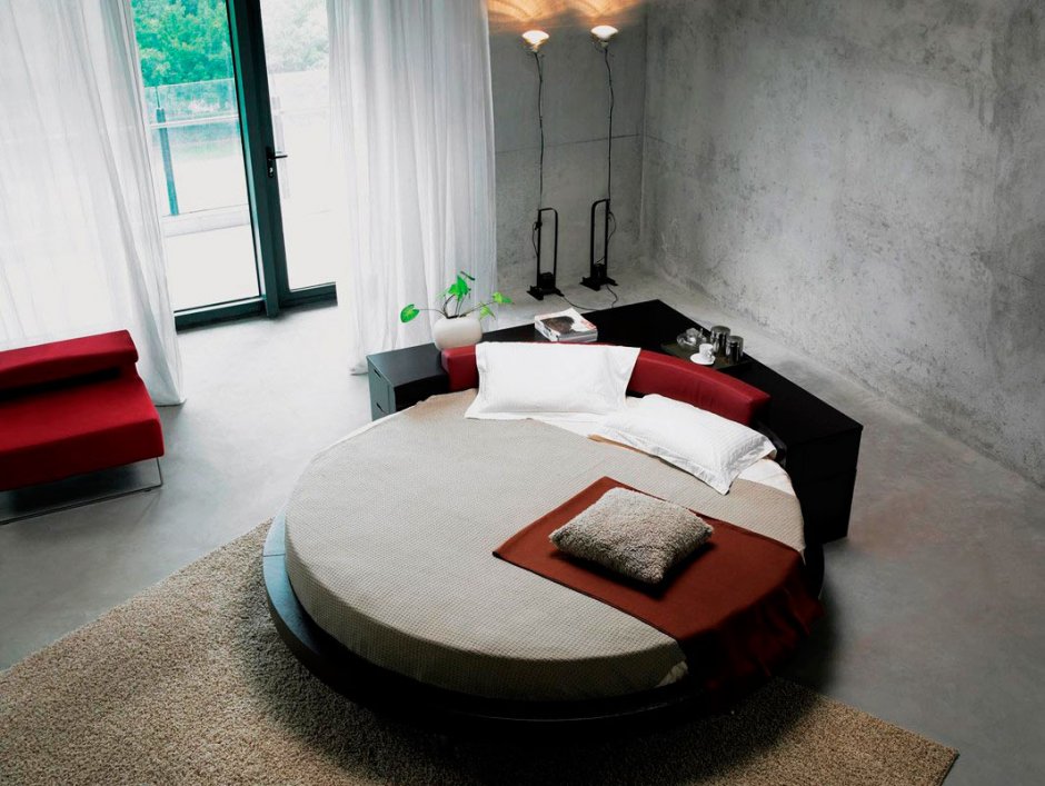 Дизайнерские круглые кровати