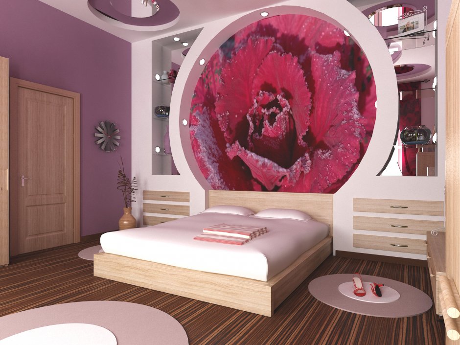 Спальня для девушки с розами