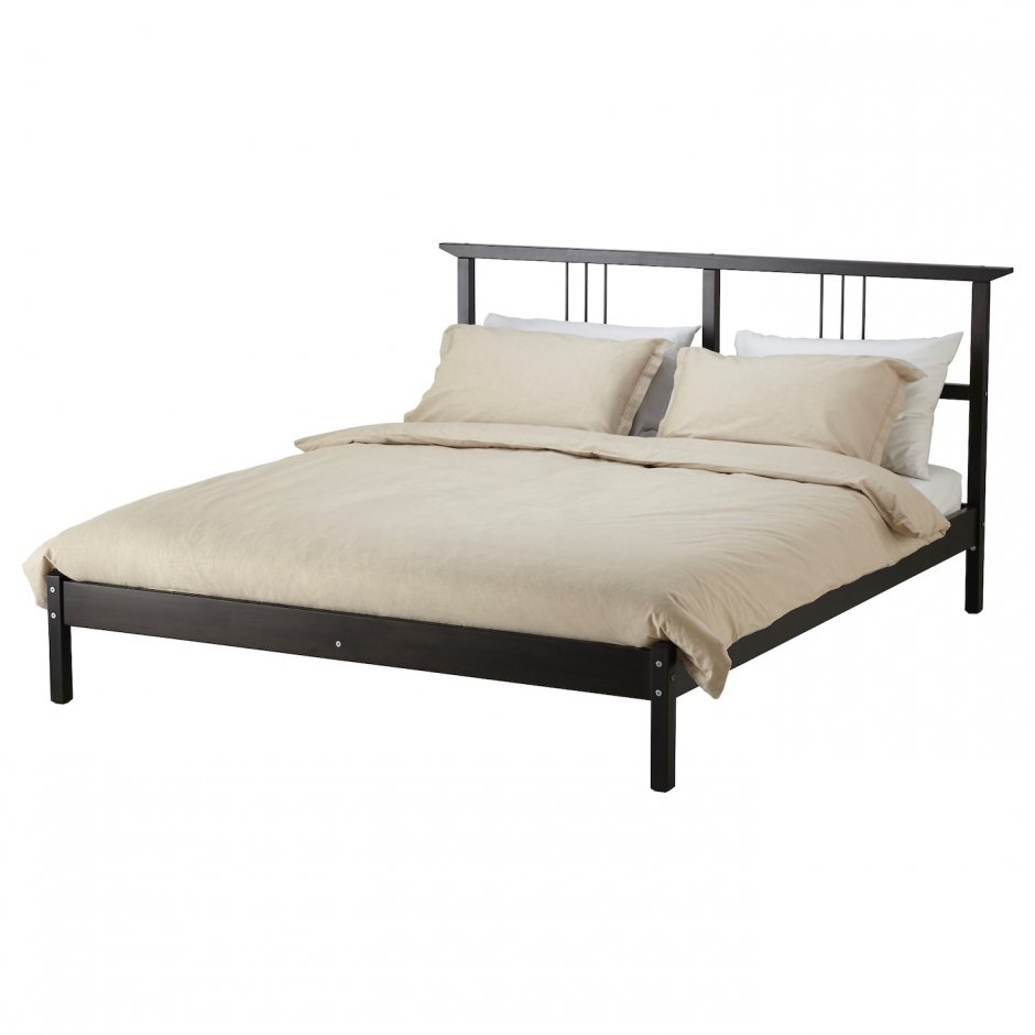 РИКЕНЕ каркас кровати, серо-коричневый, 160x200 см