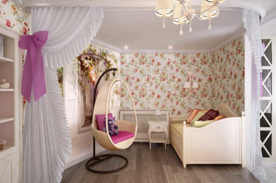 Детская комната для девочки в стиле Прованс