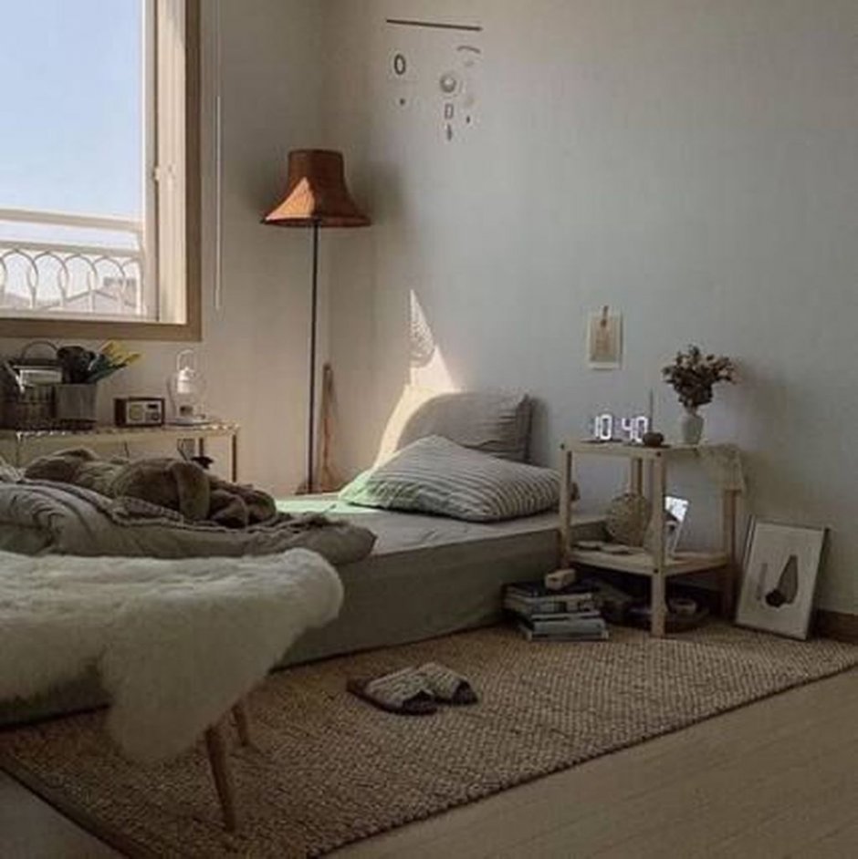 Уютная эстетичная спальня