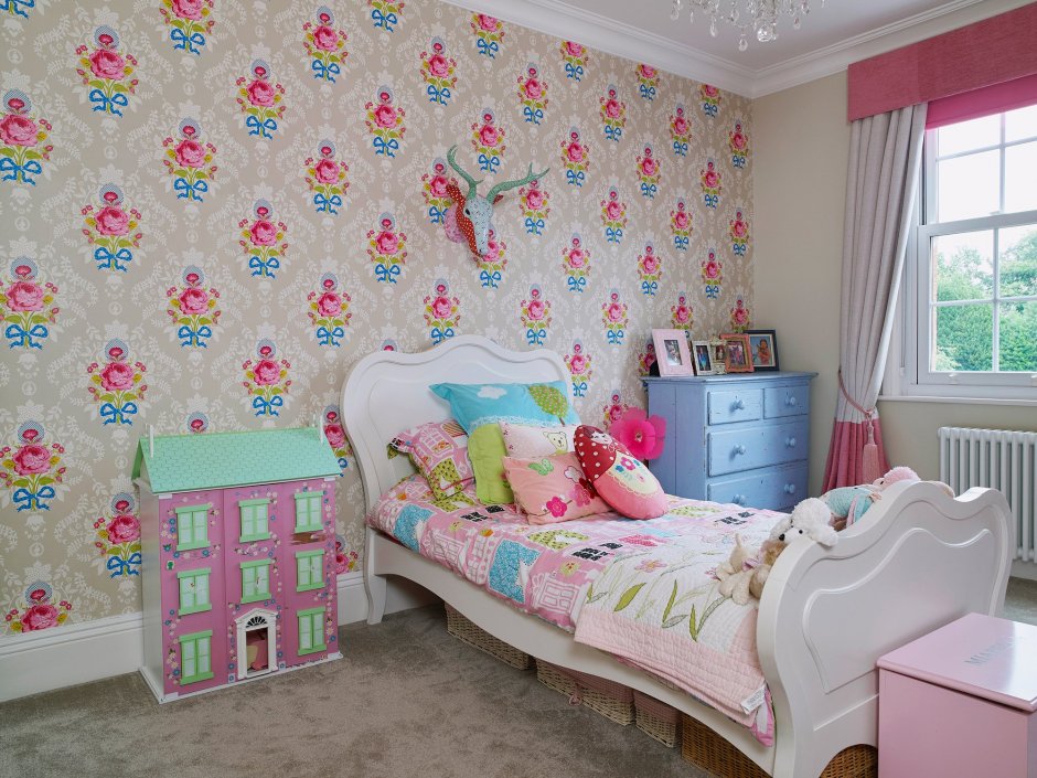 Идеи обоев для детской комнаты девочке
