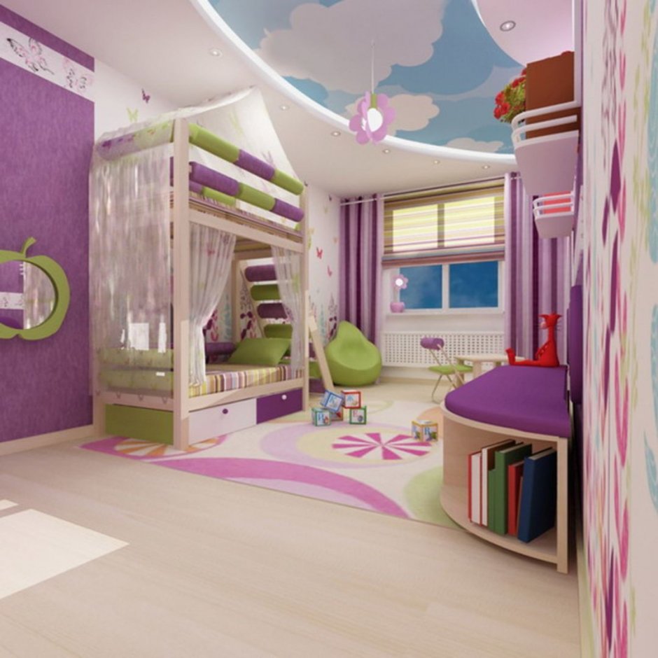 Проекты детских комнат для девочек