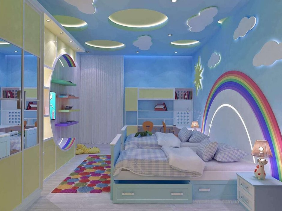 Потолок в детской комнате 2020