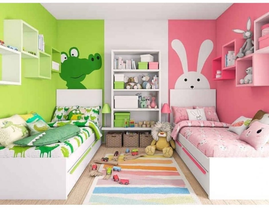 Детские комнаты для мальчика и девочки