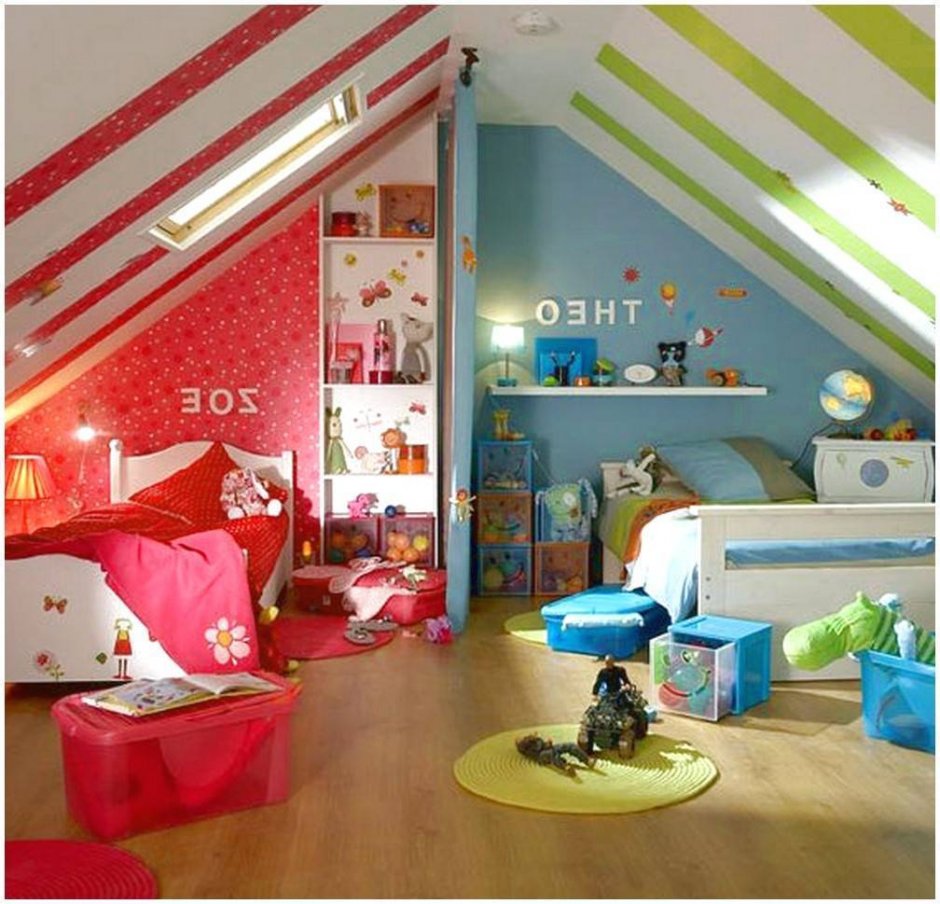 Детская комната для мальчика и девочки