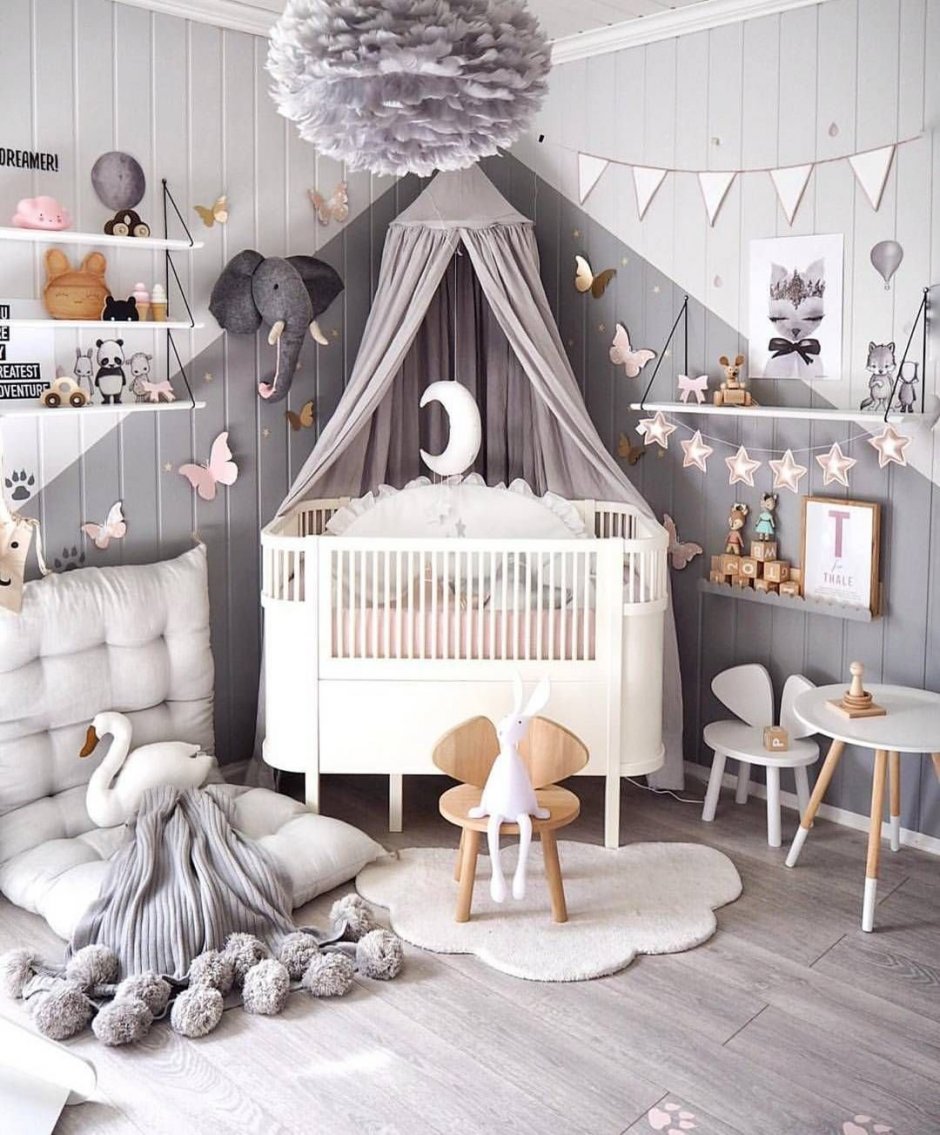 Шикарная детская комната для новорожденного
