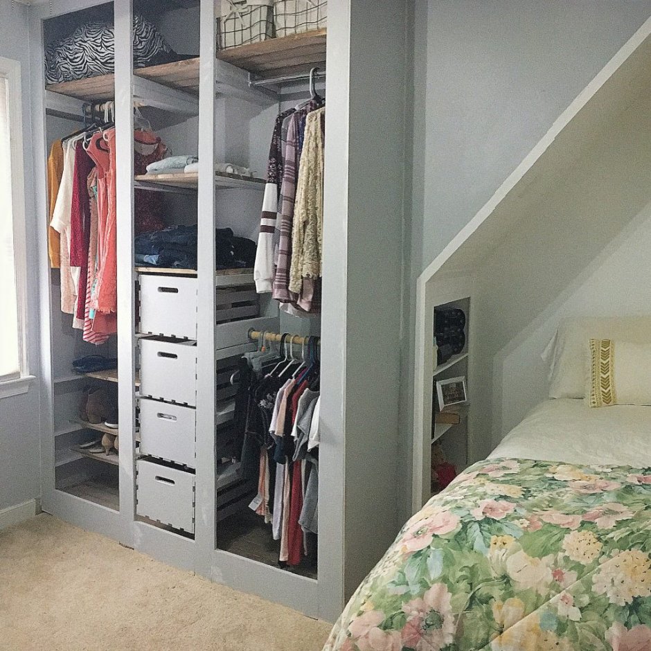 Шкаф-гардеробная в спальню маленькая