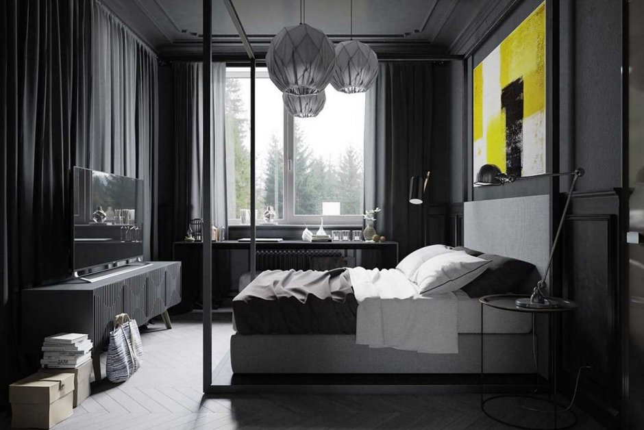 Комната в черном стиле