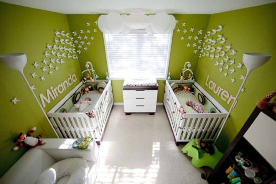Комната для новорожденной двойни