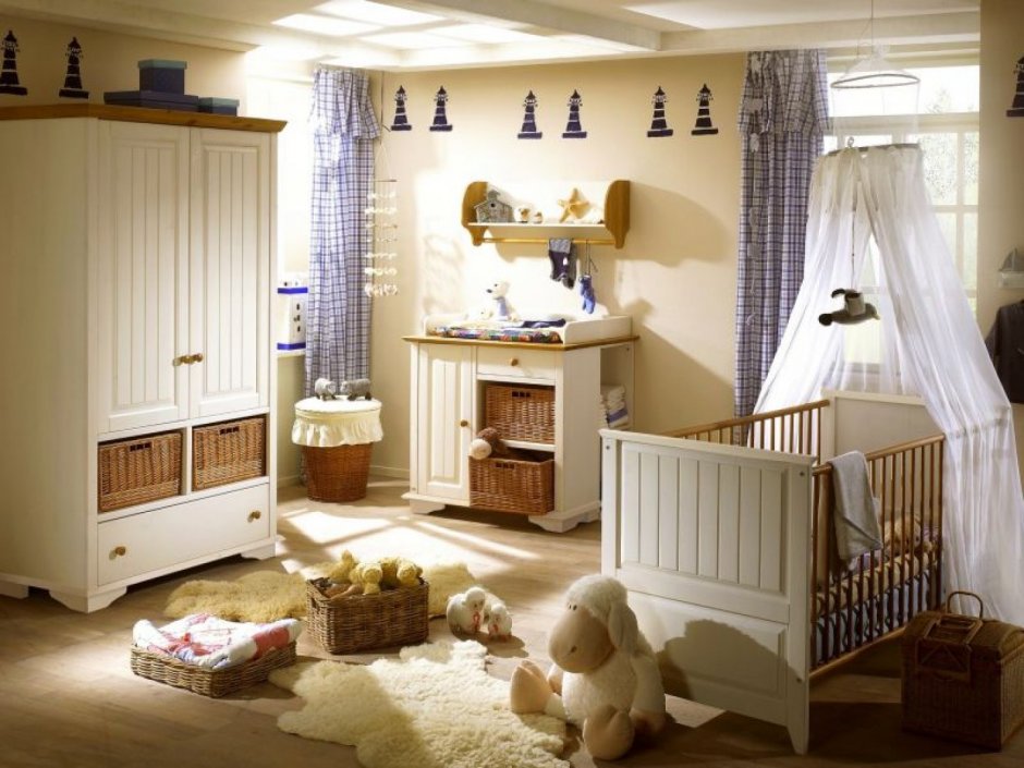 Красивые детские комнаты для новорожденных мальчиков