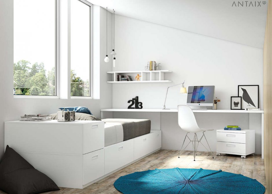 Современные минималистичные комнаты для подростка