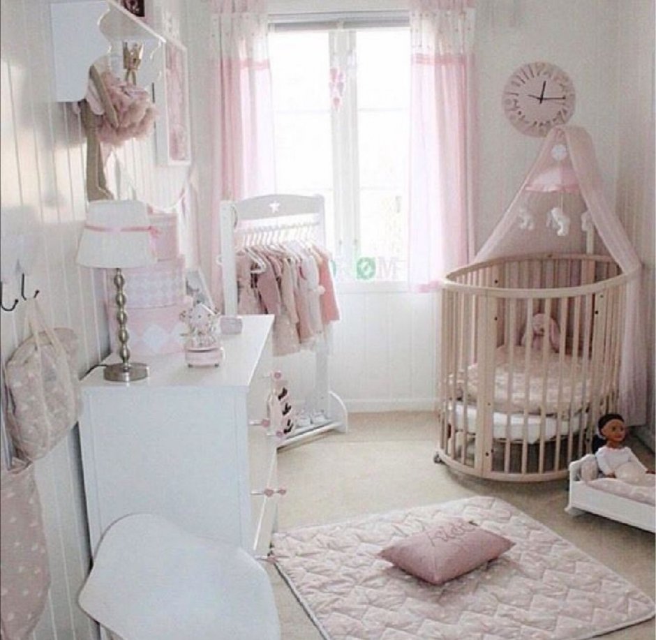 Детские комнаты для новорожденных девочек