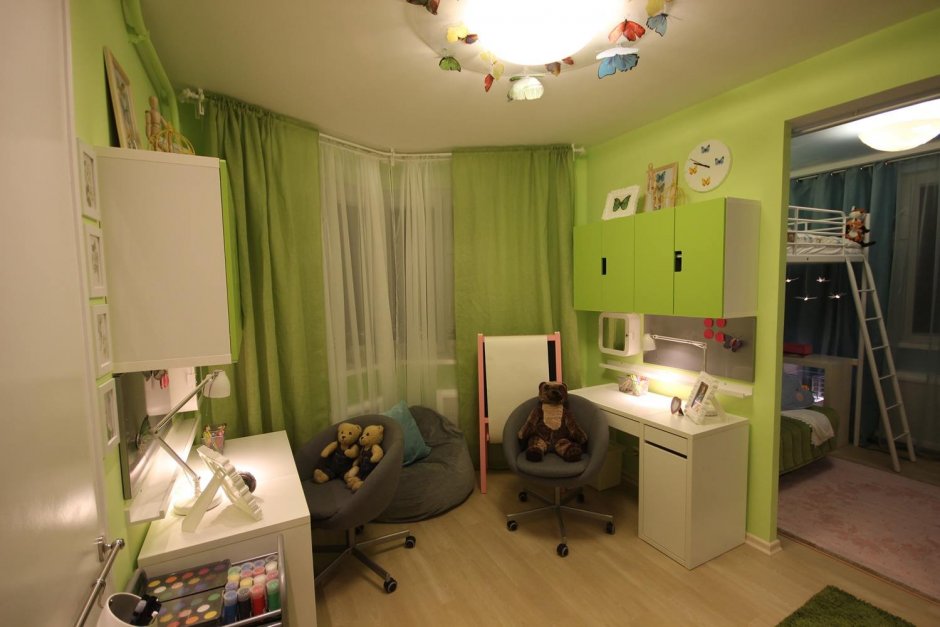 Детская комната 20 кв м для двух разнополых детей