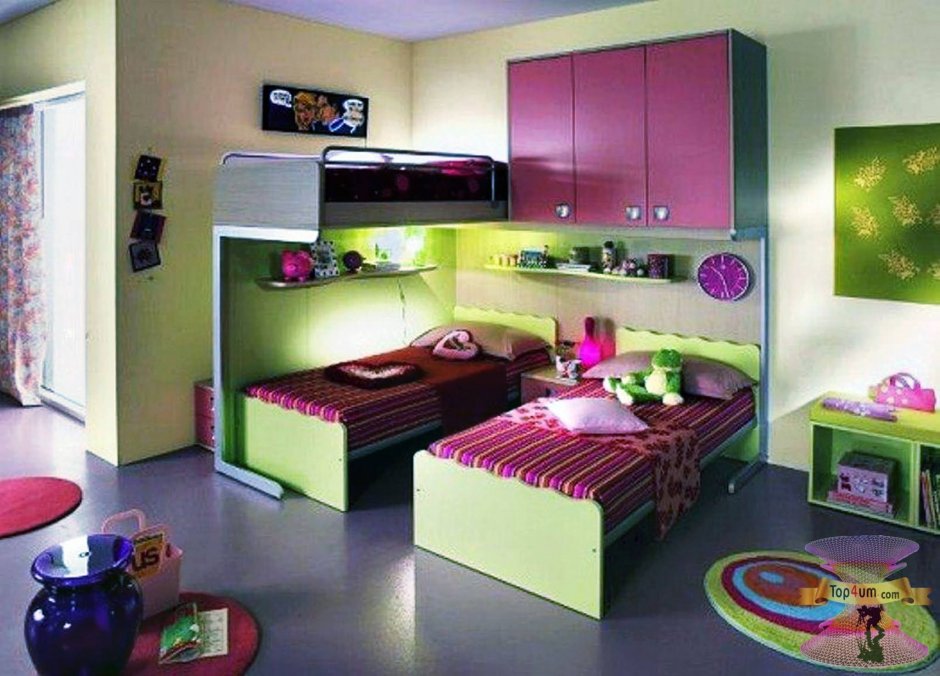 Мебель детская комната для двоих девочек