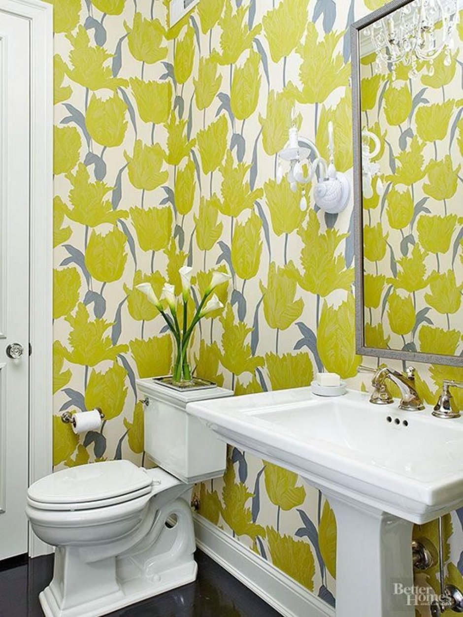 Ванная комната в цветочном стиле