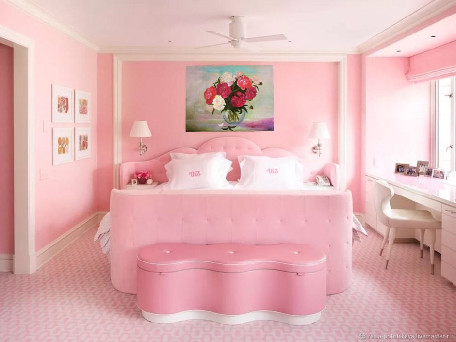Комната в розовых тонах (33 фото)
