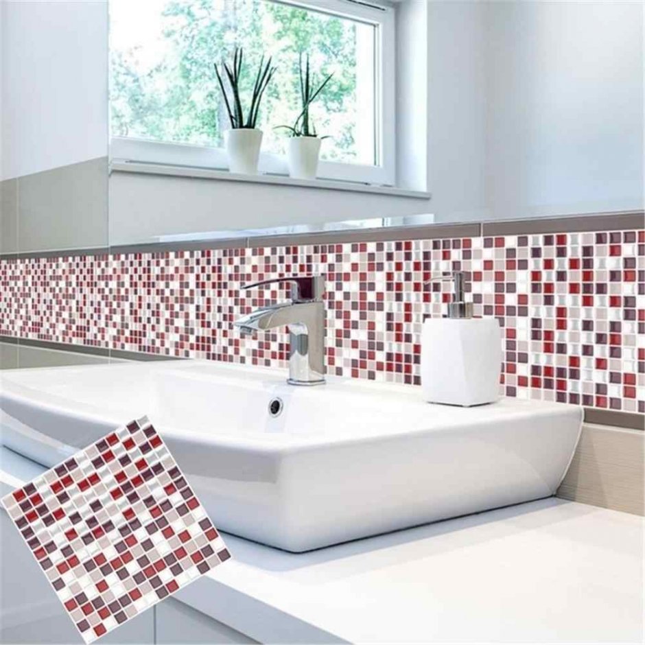 Декор мозаикой в ванной